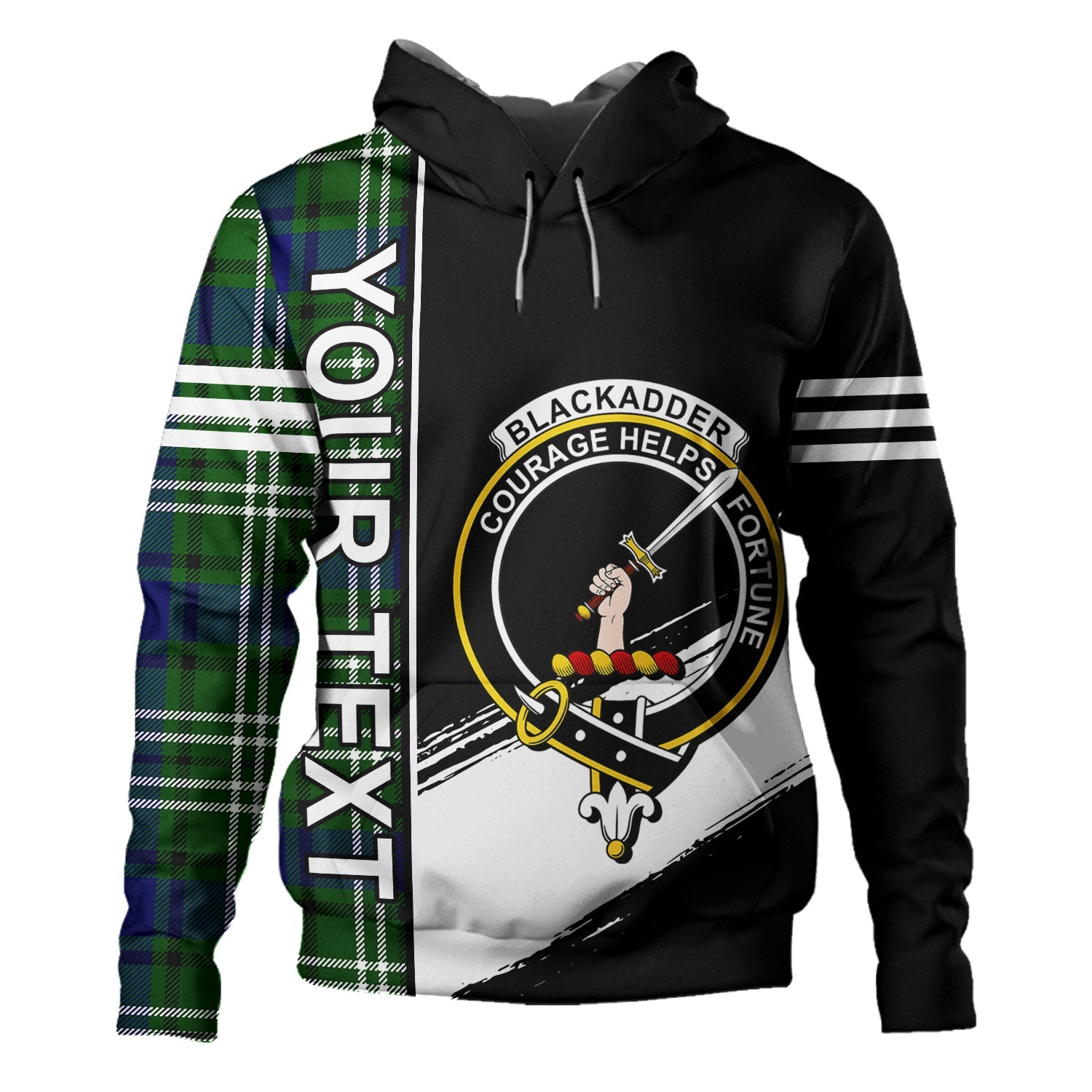 Blackadder Tartan Crest 2D T-shirt - Alba Skull Style