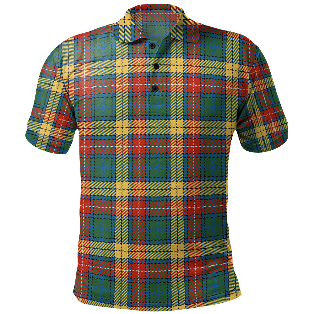 Buchanan Modern Clan Polo Shirt, Scottish Tartan Buchanan Modern Clans