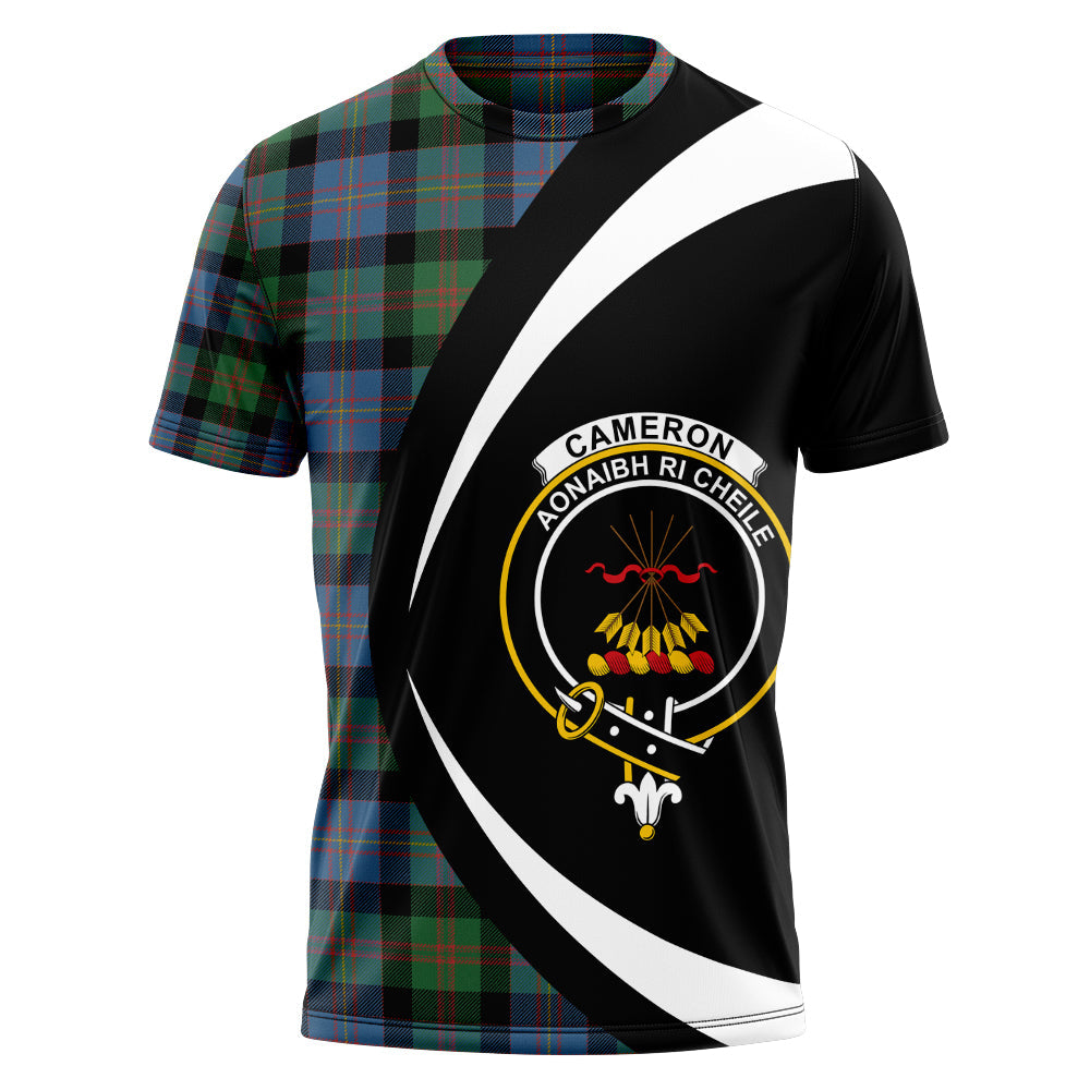 Cameron of Erracht Weathered Tartan Crest 2D T-shirt - Never Underestimate Style main image 1
