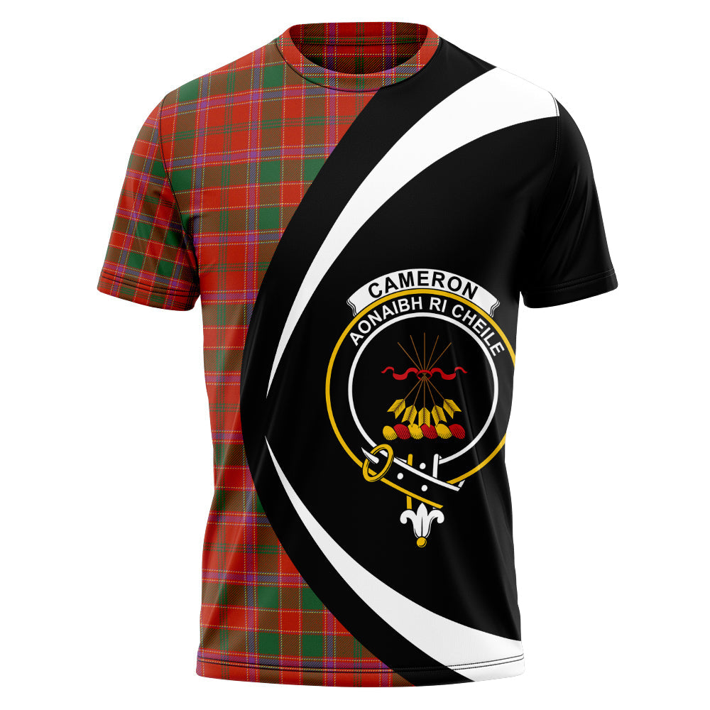 Cameron of Lochiel Modern Tartan Crest 2D T-shirt - Alba Skull Style