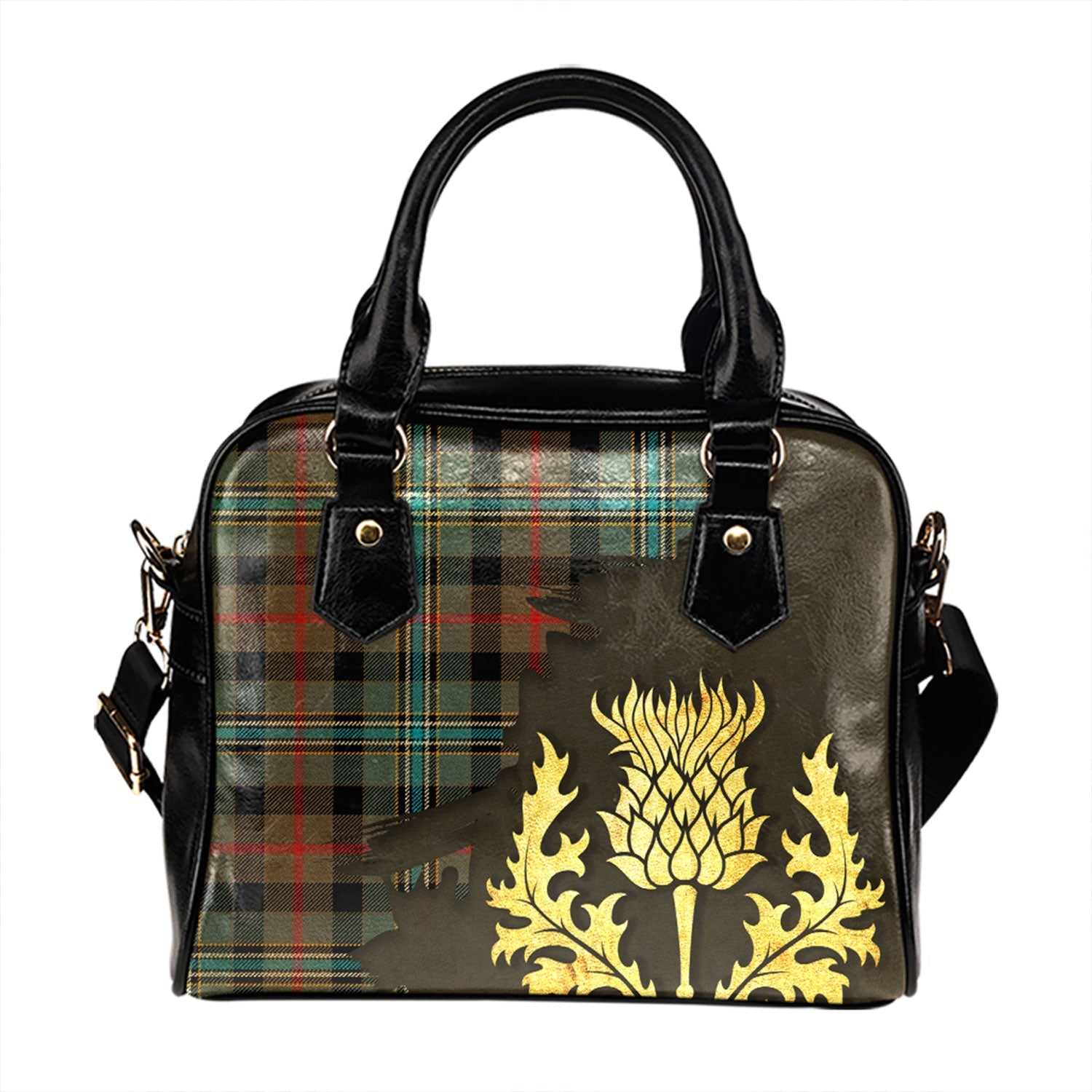Campbell Faded Tartan Saddle Handbags