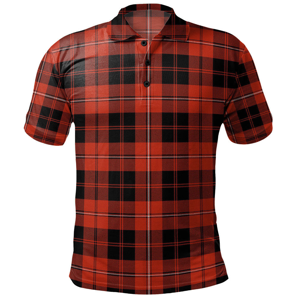 Chisholm Hunting Ancient Tartan Polo Shirt Half of Me - Cross Style main image 1