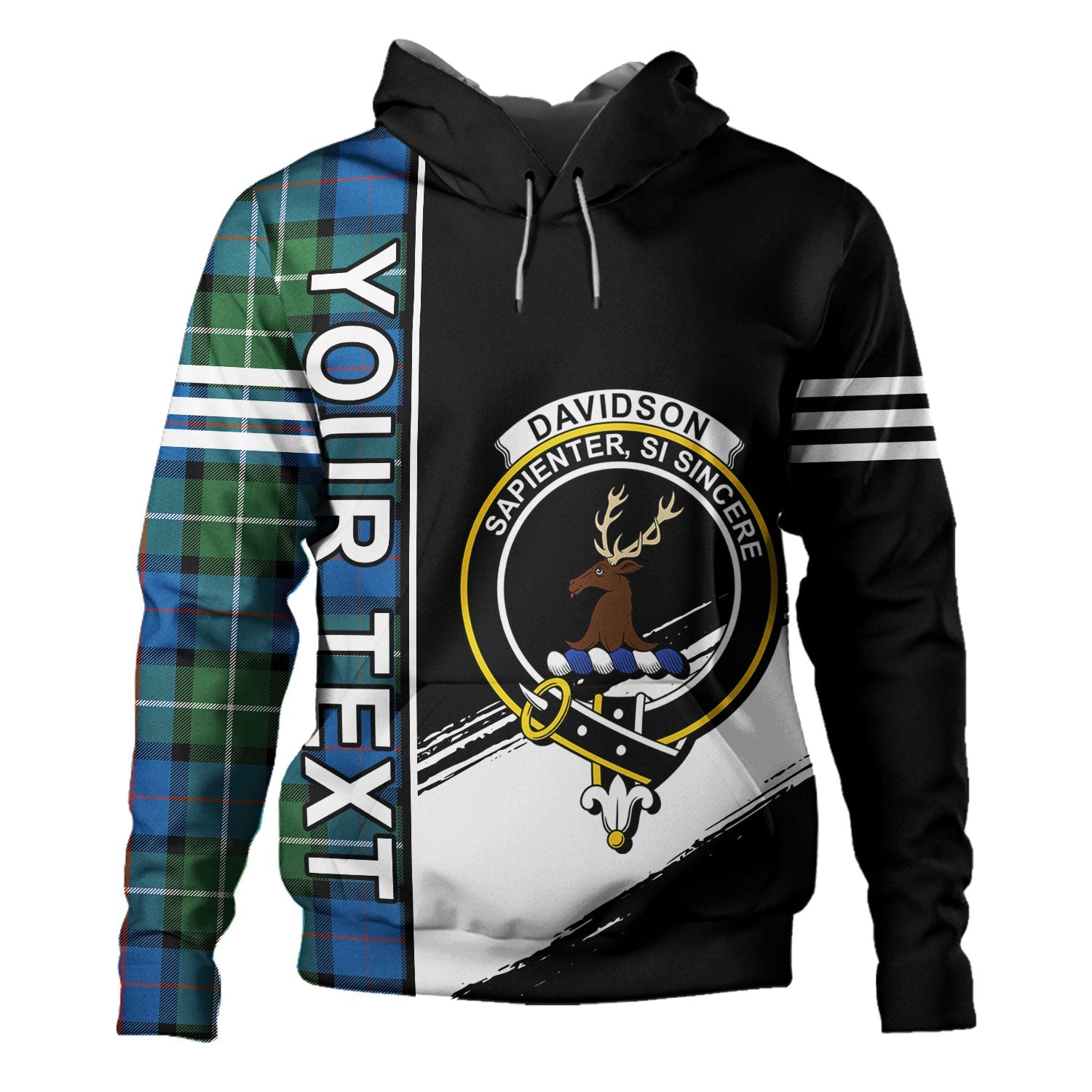 Davidson Tulloch Dress Tartan Crest Hoodie - Circle Style