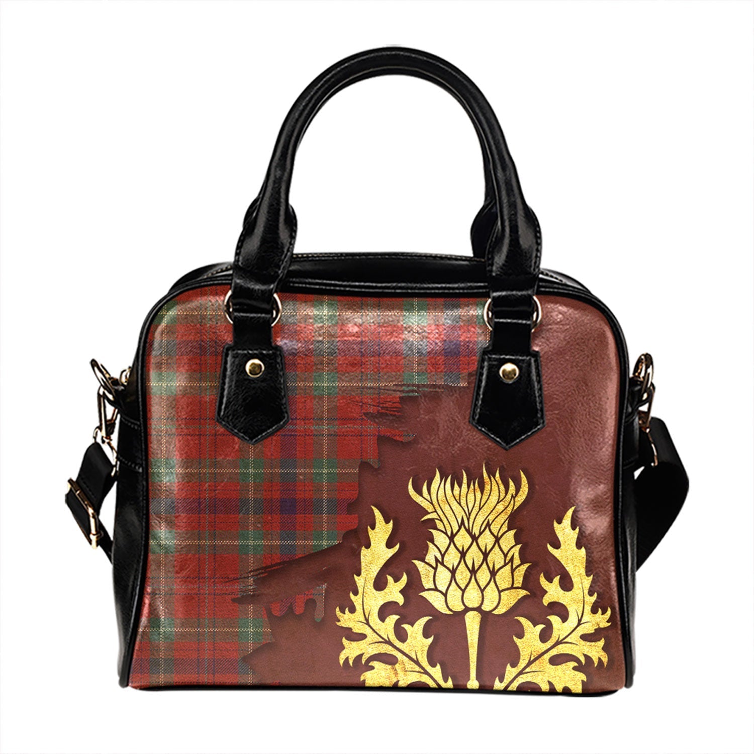 Buchanan Old Set Weathered Tartan Shoulder Handbags
