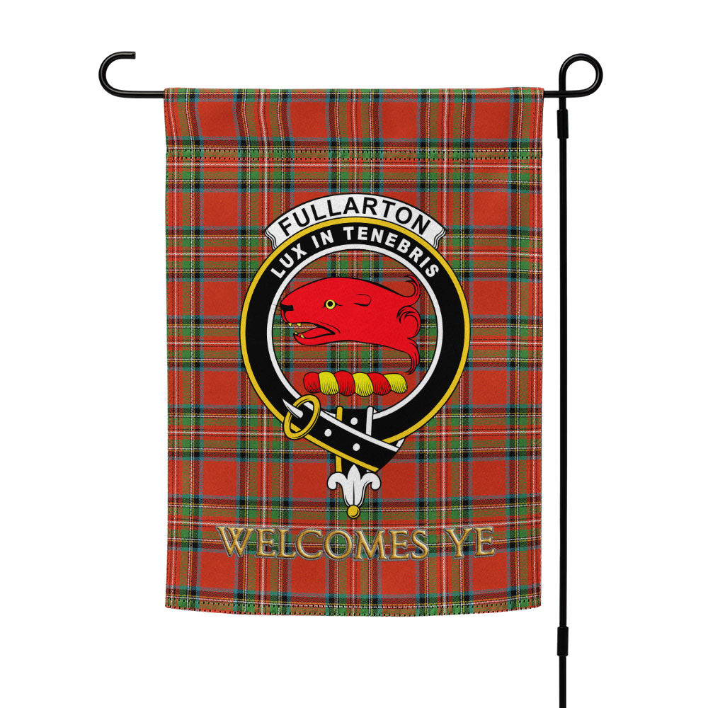 Fullarton Clan Badge Tartan Garden Flag | Celticprime.com – celticprime