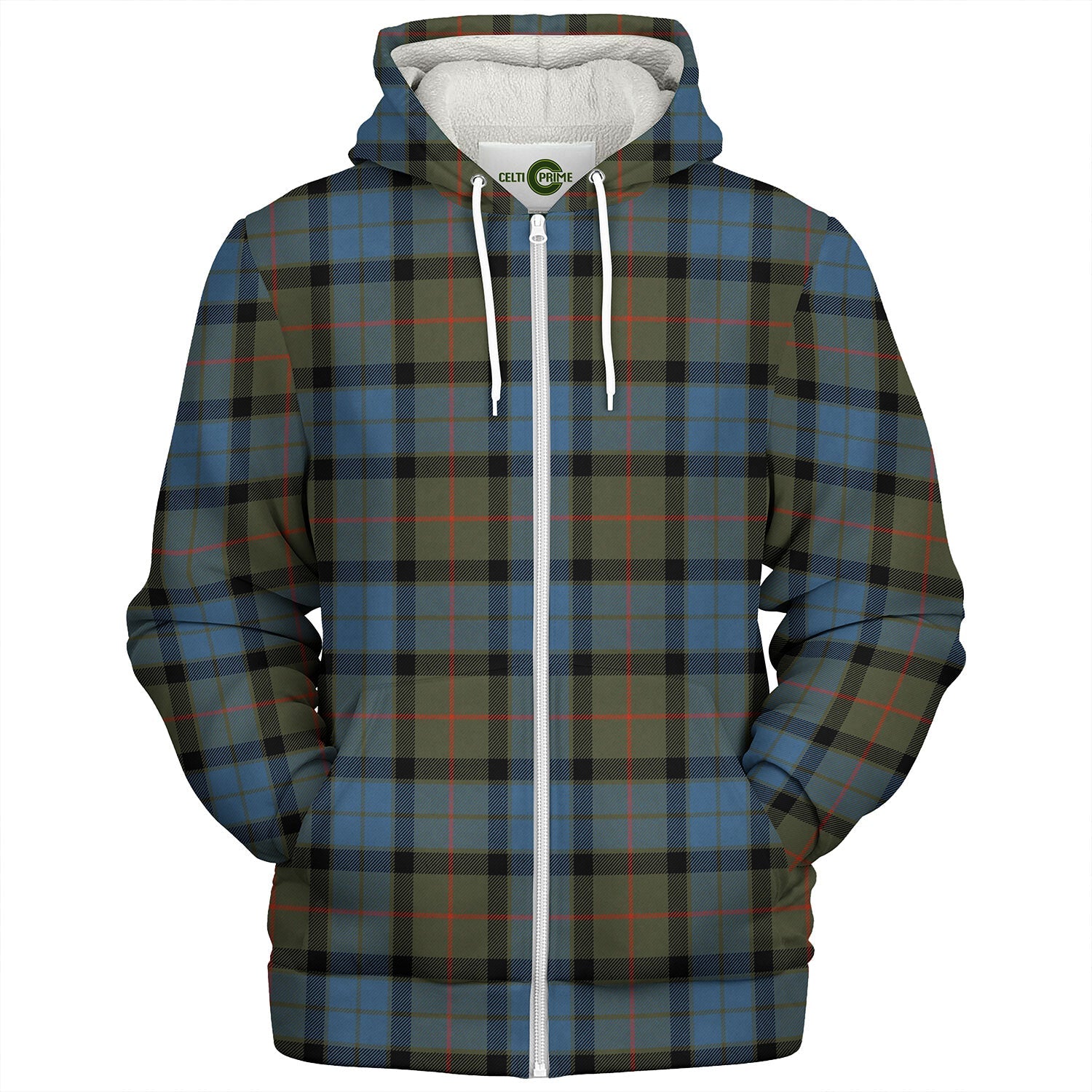 Barclay Hunting Ancient Tartan Crest Sherpa Hoodie - Circle Style