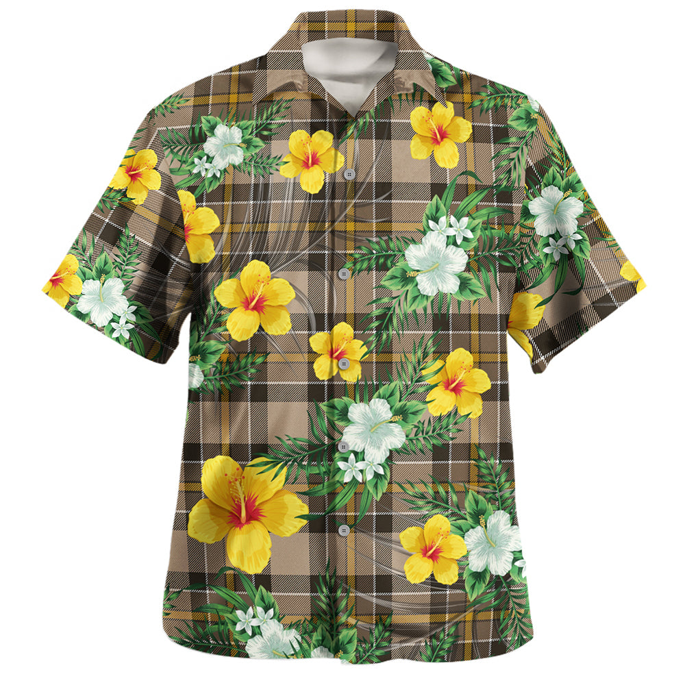 Hamilton Green Hunting Tartan Hawaiian Shirt
