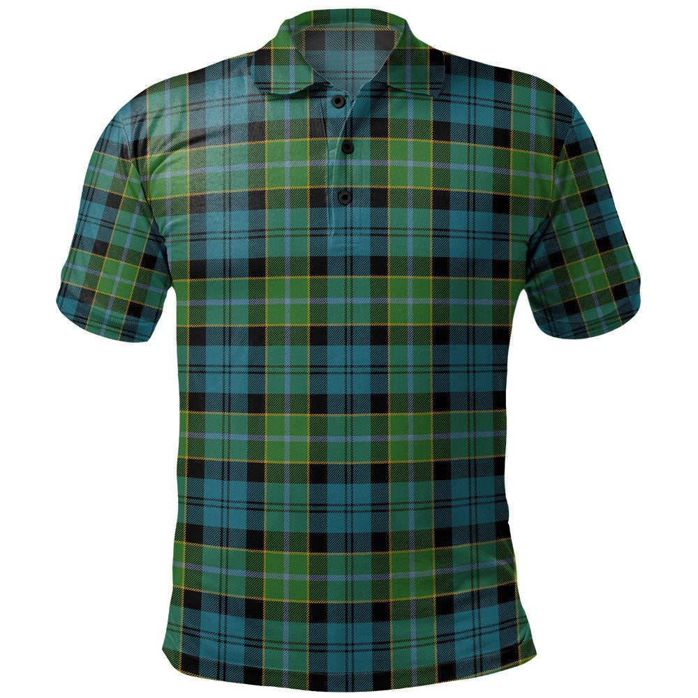 Dunbar Ancient Tartan Polo Shirt Half of Me - Cross Style
