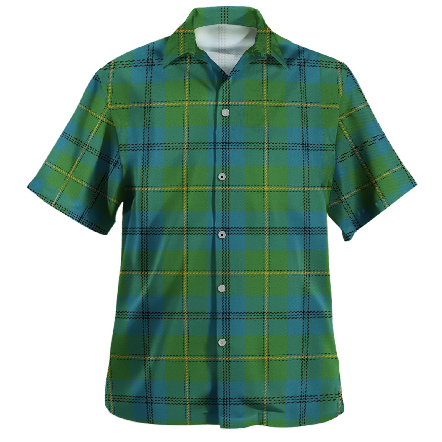 Livingstone Tartan Vintage Leaves Hawaiian Shirt