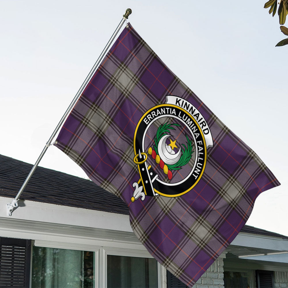 Kinnaird Tartan Crest Garden Flag