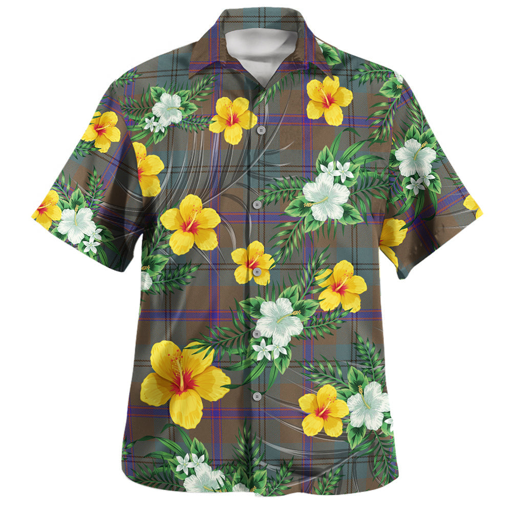 Scott Green Weathered Tartan Hawaiian Shirt