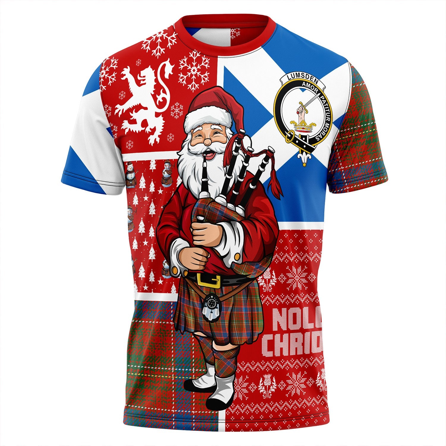 Lumsden of Clova Tartan Polo Shirt - Royal Coat Of Arms Style