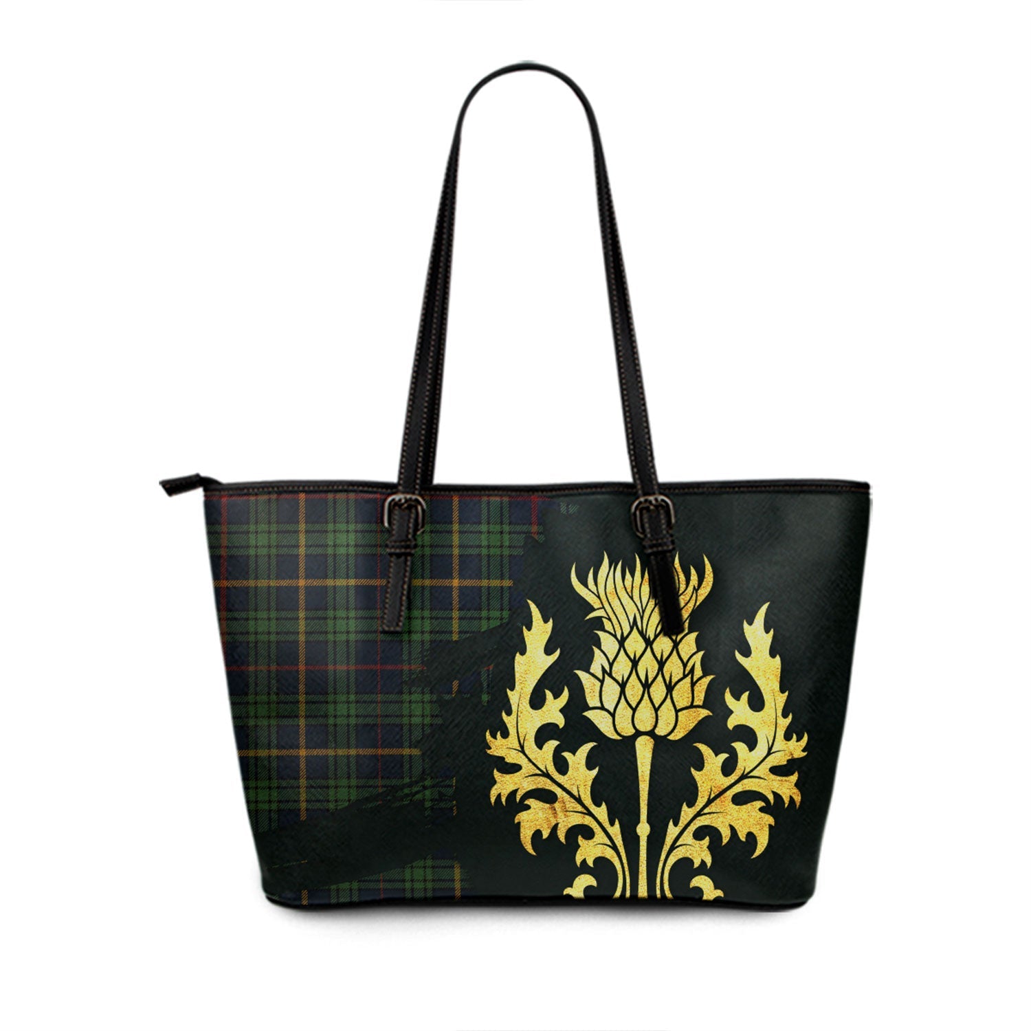 Shaw Modern Tartan Plaid Leather Tote Bag main image 1