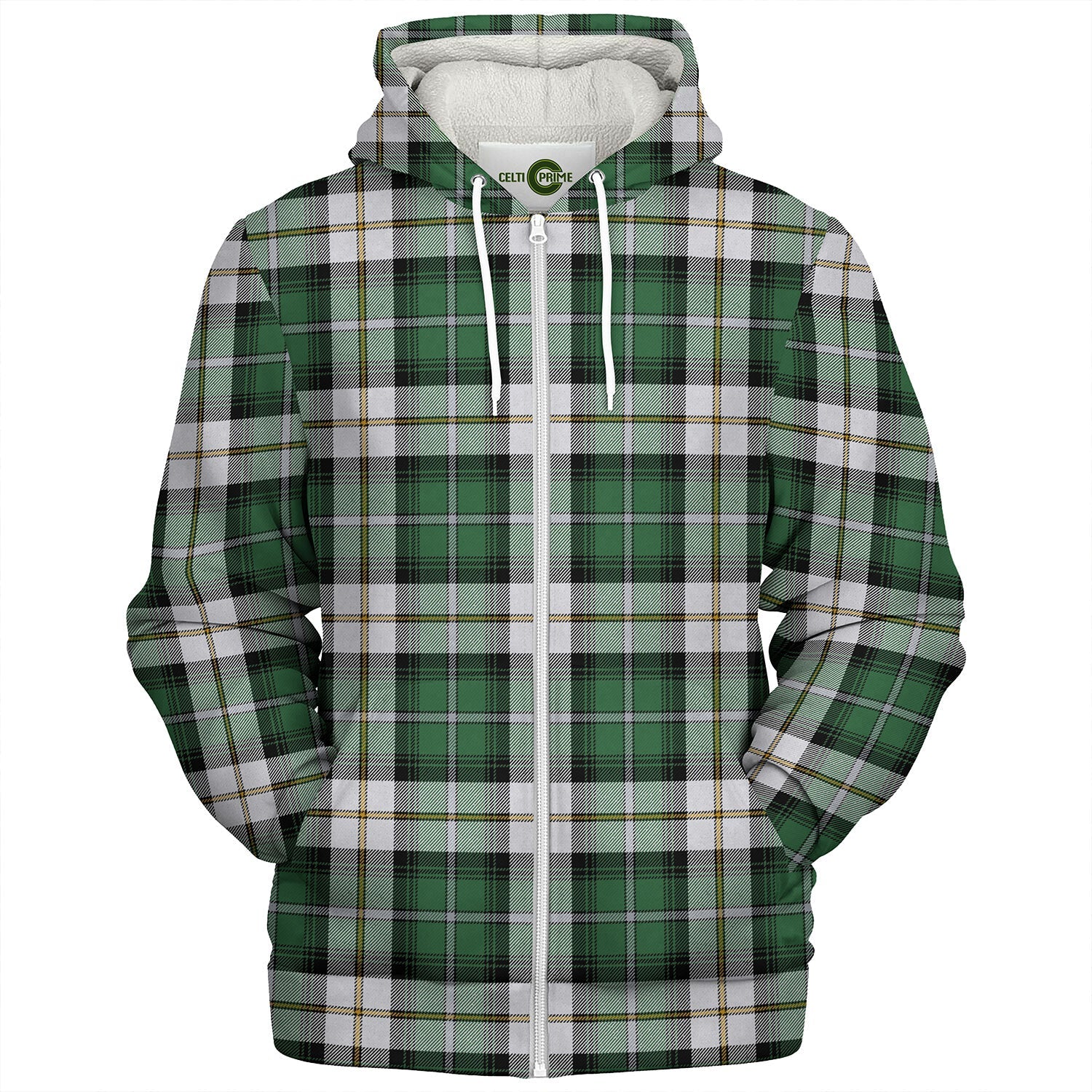 MacGill Modern Tartan Crest Sherpa Hoodie - Circle Style