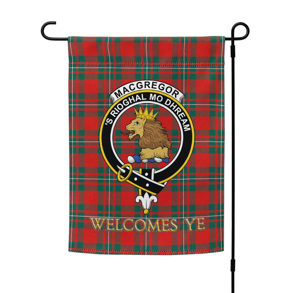 MacGregor Clan Garden Flag, Scottish Tartan MacGregor Clan Garden Flag Crest Style main image 1
