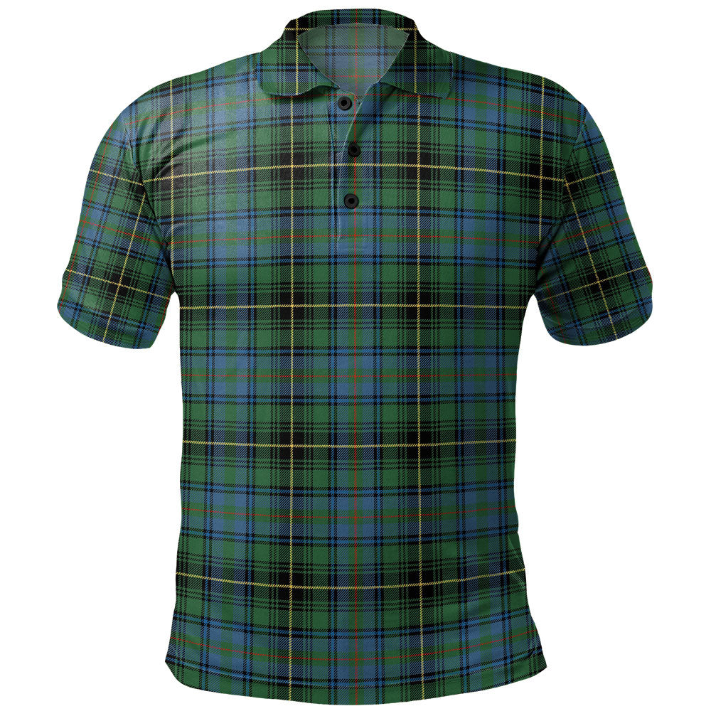 MacInnes Ancient Tartan Polo Shirt - Lion Rampant And Celtic Thistle Style main image 1