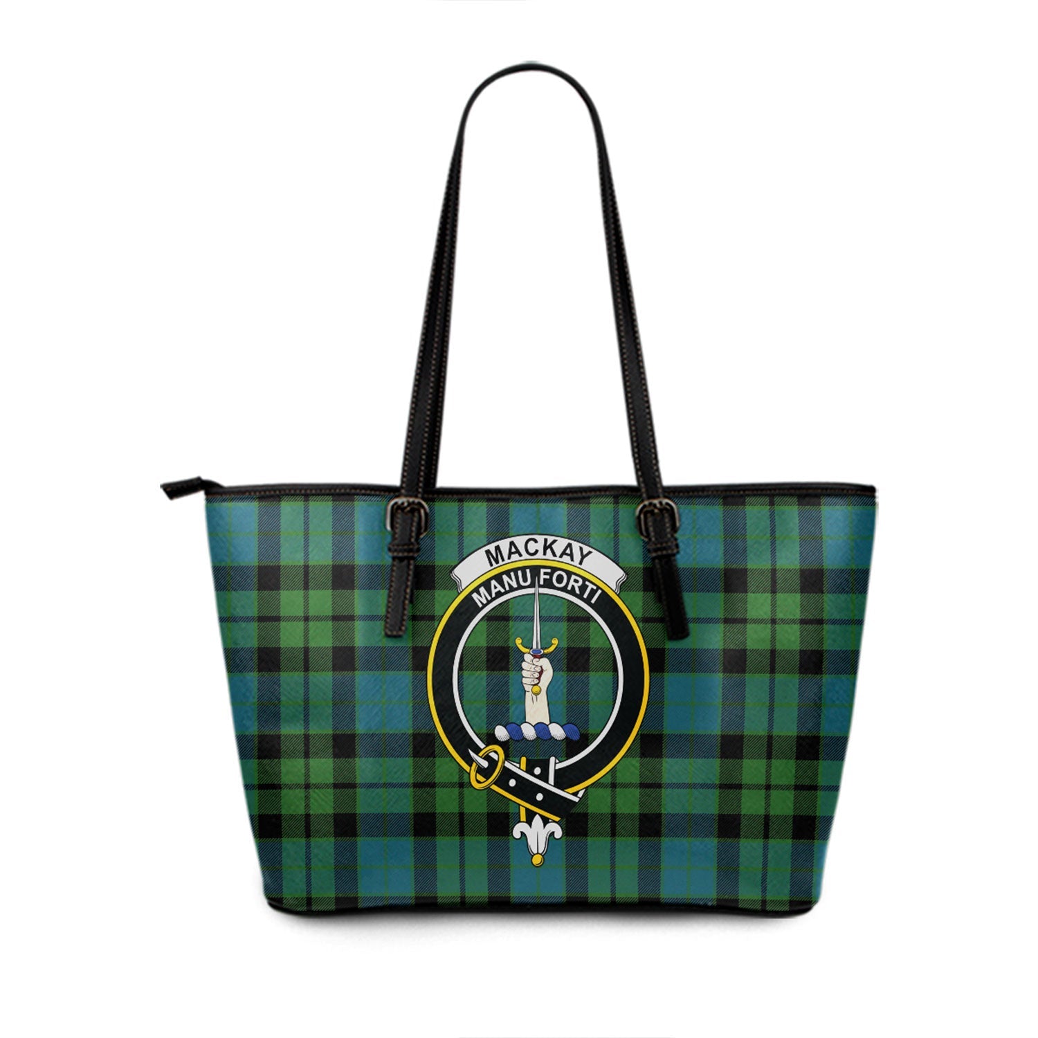 MacAuley Ancient Tartan Crest Leather Handbag main image 1