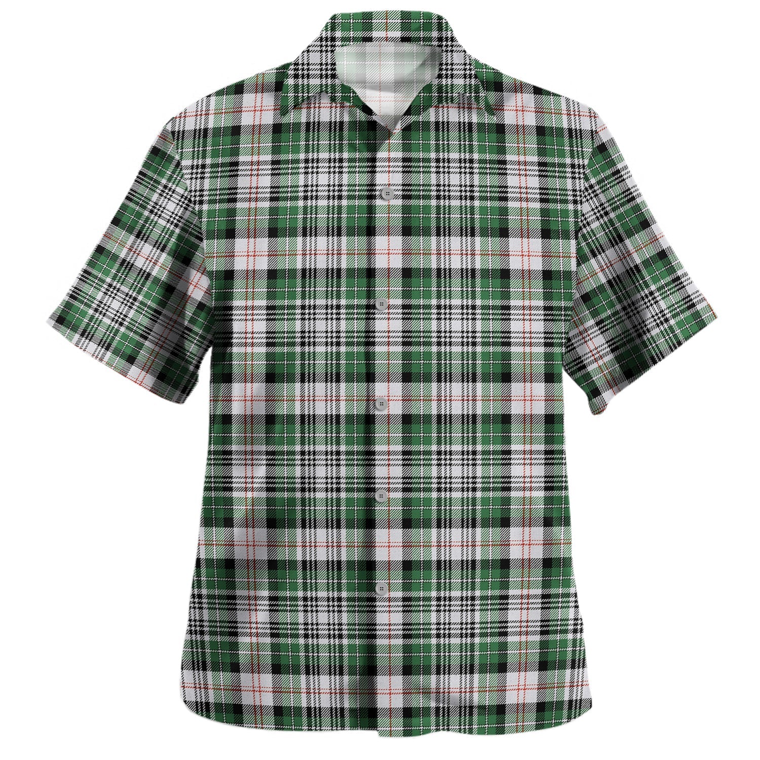 MacDiarmid Dress Tartan Vintage Leaves Hawaiian Shirt