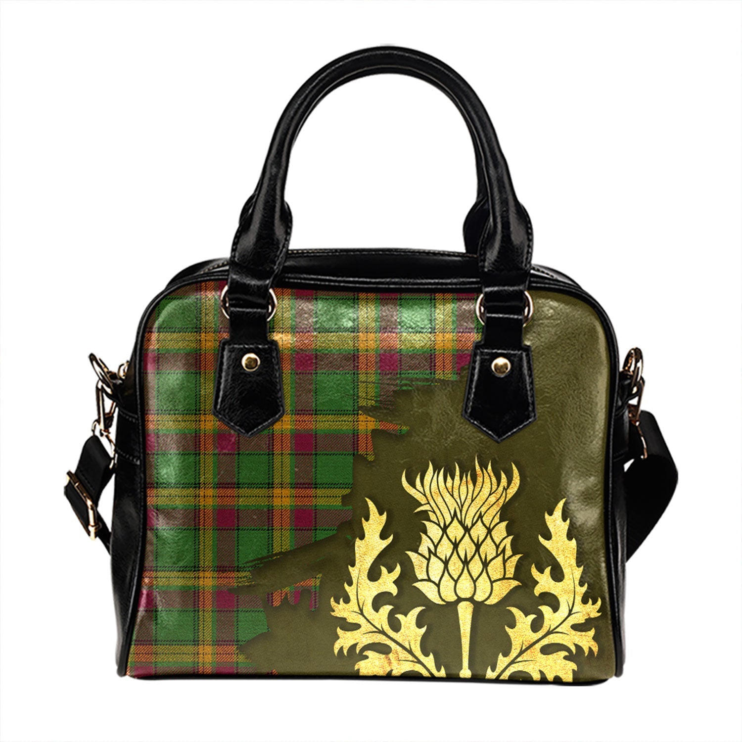 McDonnell of Glengarry Ancient Tartan Crest Leather Handbag main image 0