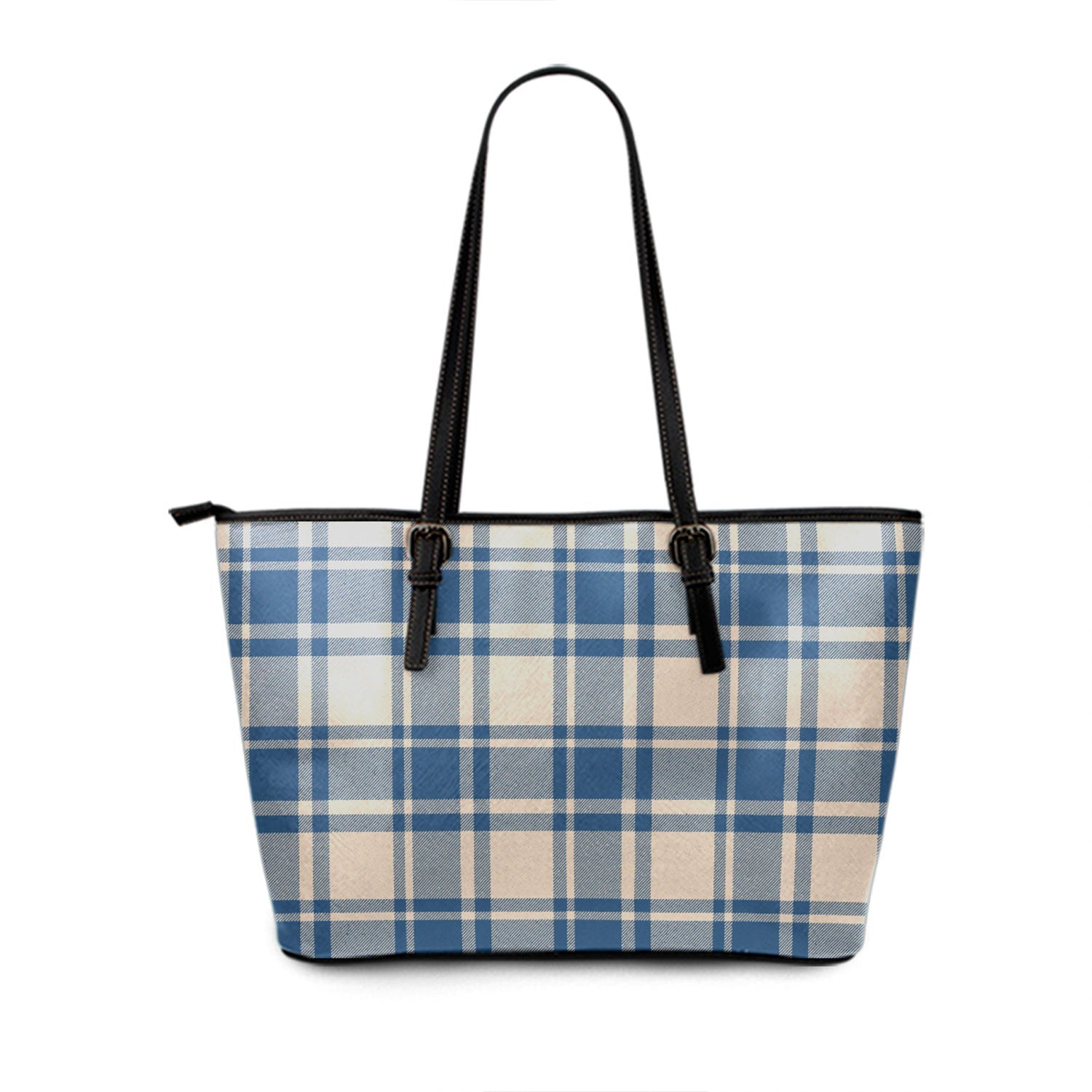 Duncan Modern Tartan Leather Tote Bag Big Thistle Style