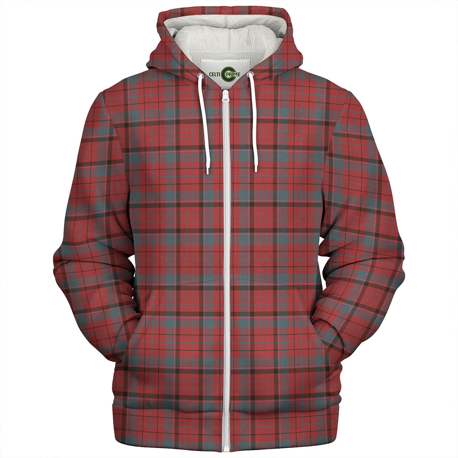 Nicolson Hunting Weathered Tartan Crest Sherpa Hoodie