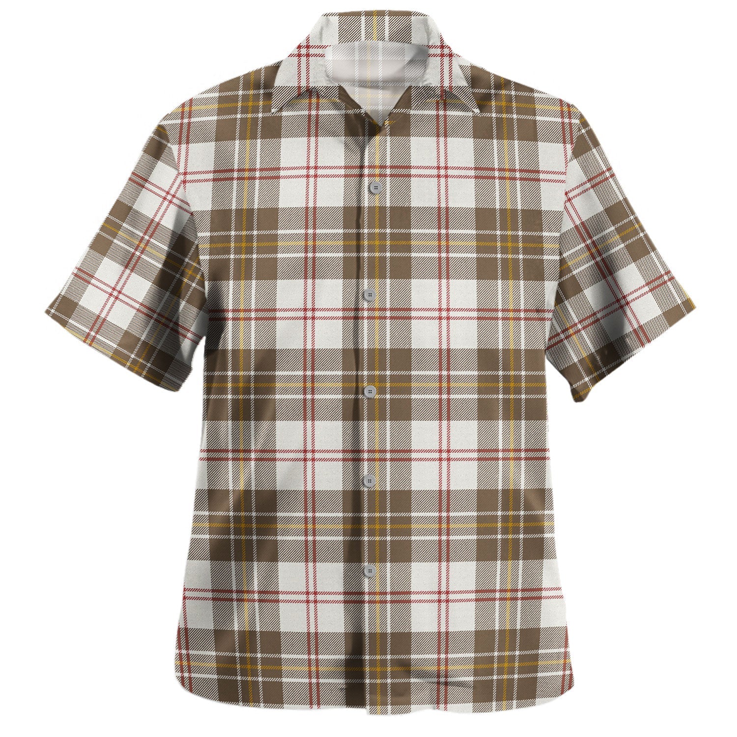 MacLean Black and White Tartan Hawaiian Shirt