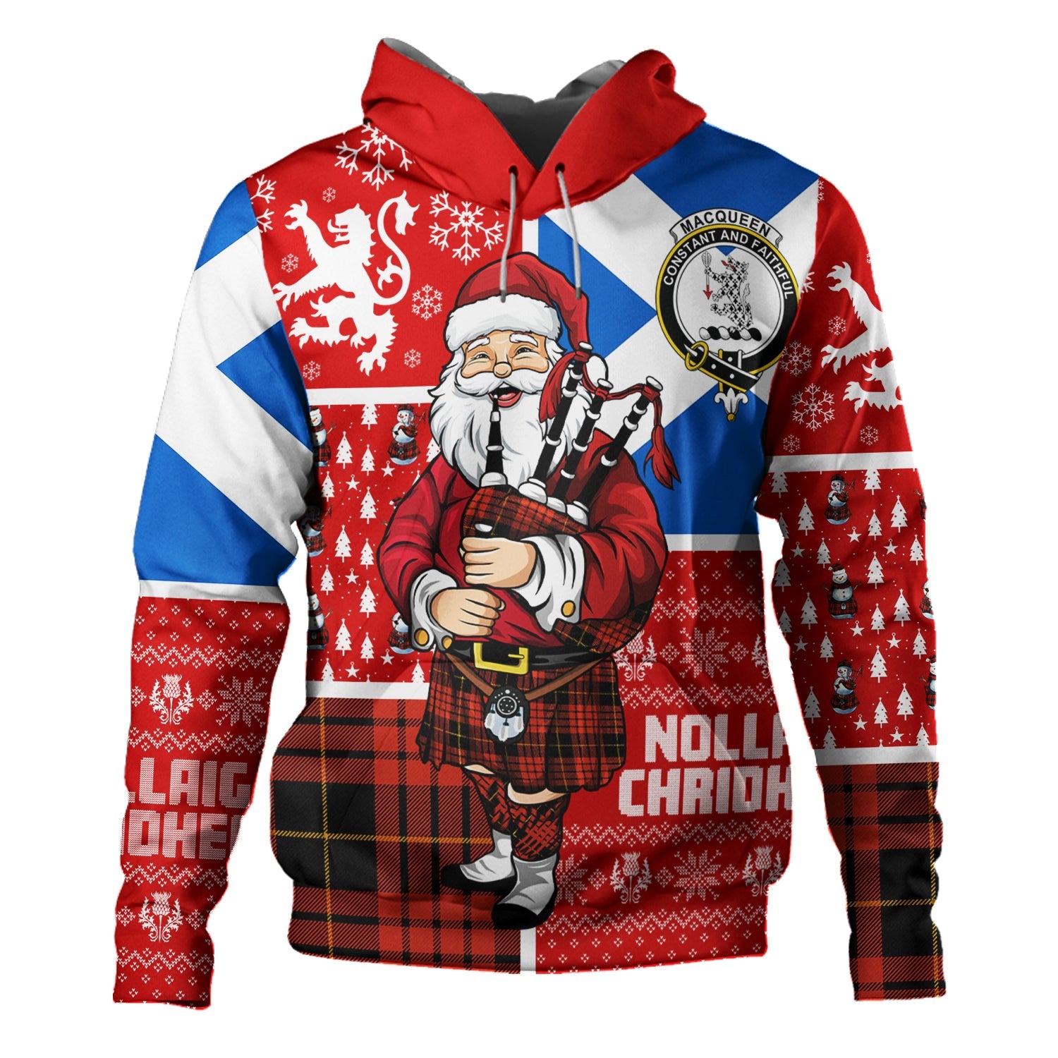 MacQueen Modern Tartan Hoodie - Alba Celtic Style main image 1