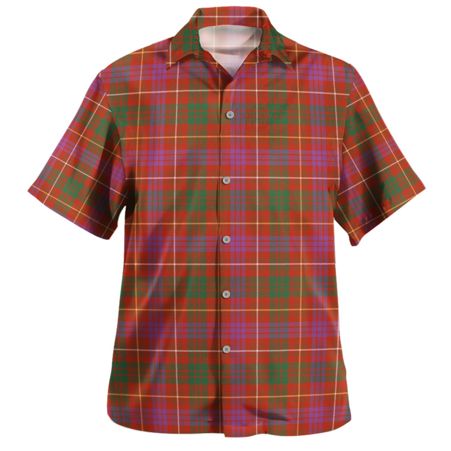 Ruxton Dress Tartan Vintage Leaves Hawaiian Shirt
