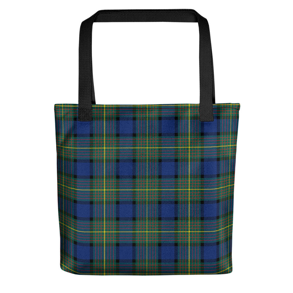 Muir Tartan Crest Leather Tote Bag