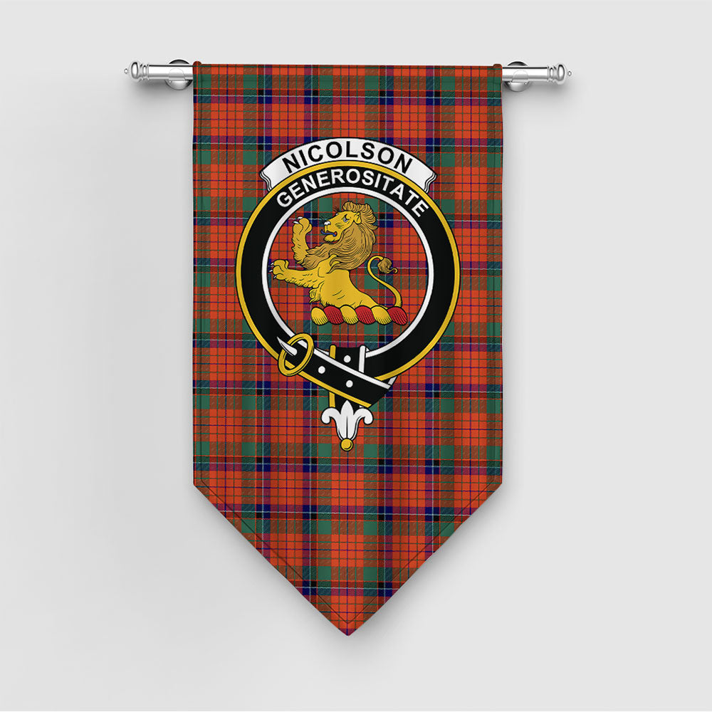 Nicolson Ancient Old Tartan Crest House Flag