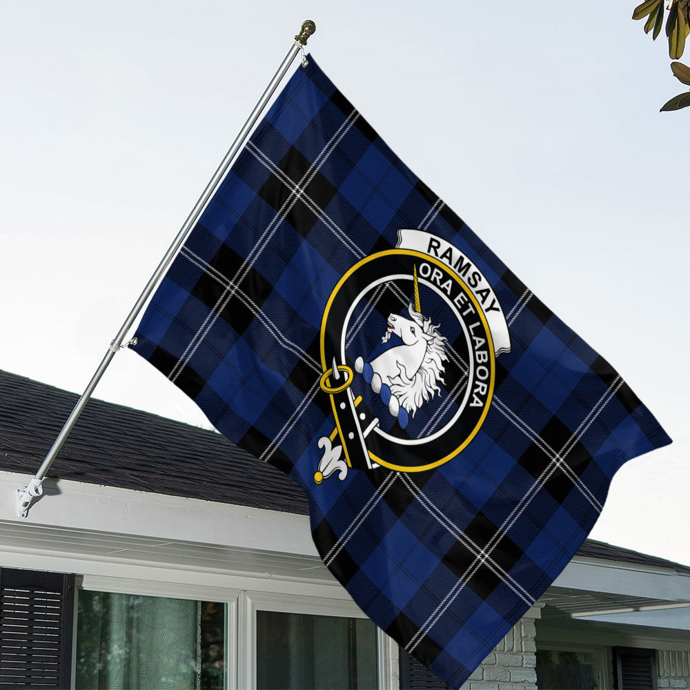 Ramsay Blue Ancient Tartan Crest Garden Flag