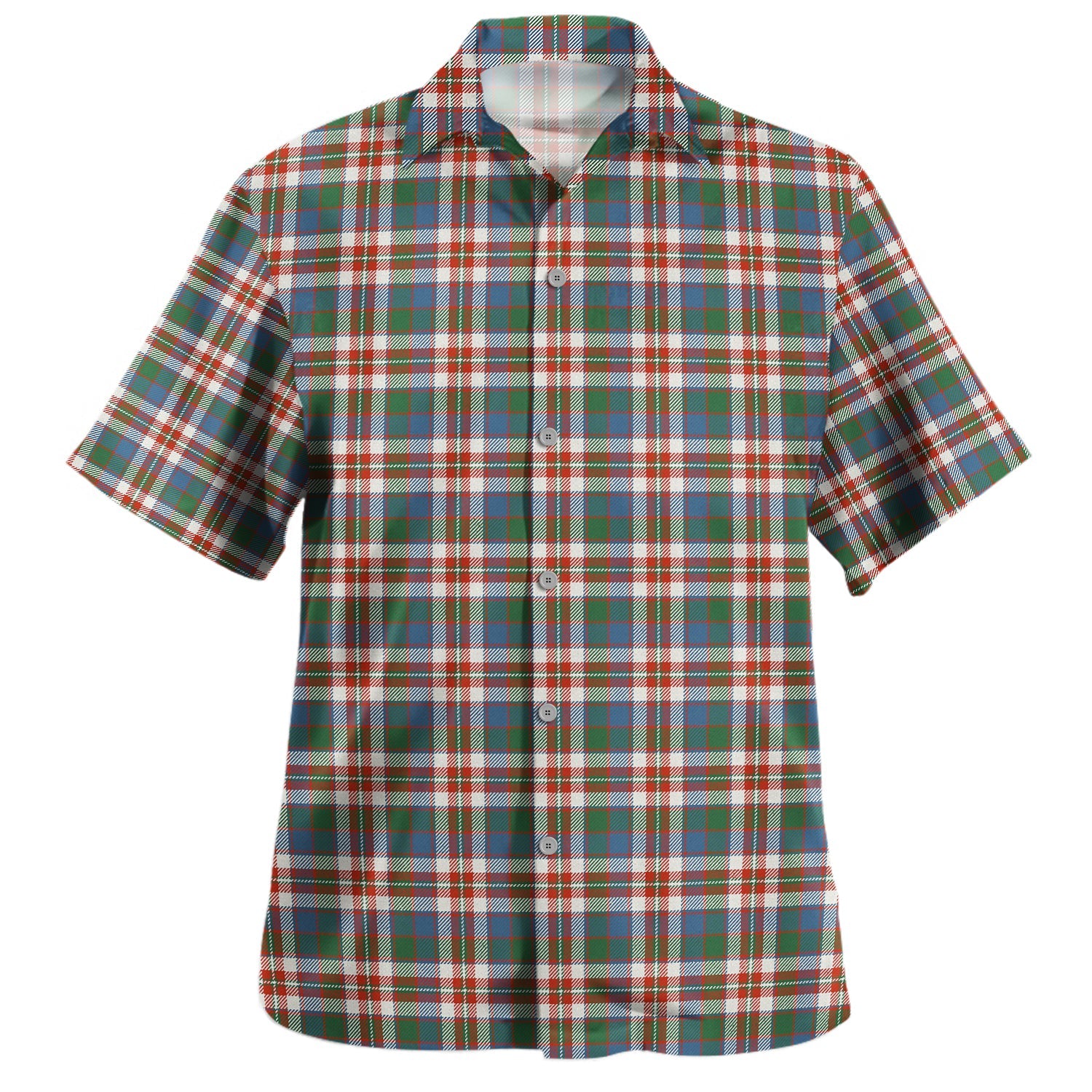 Gordon of Esselmont Tartan Vintage Leaves Hawaiian Shirt