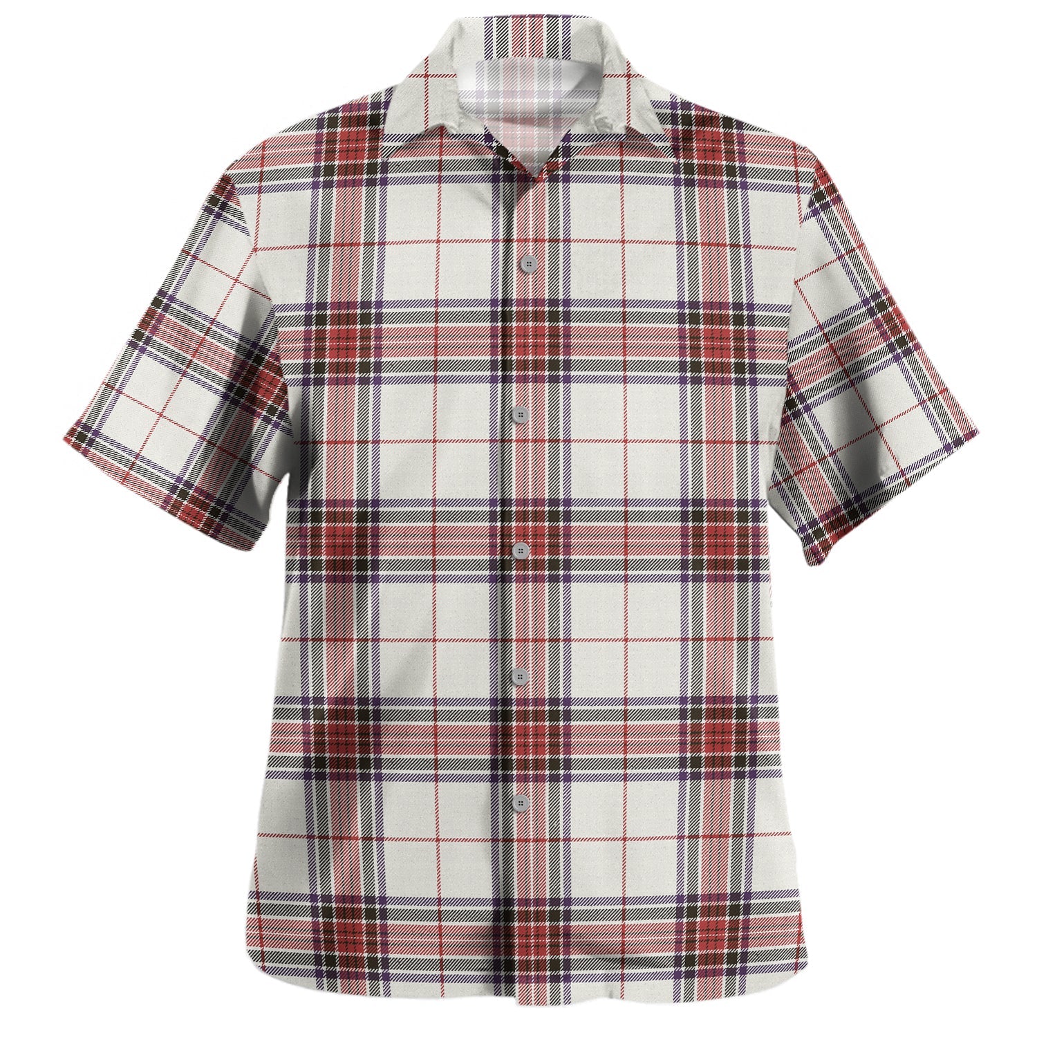 Rose Tartan Hawaiian Shirt main image 1