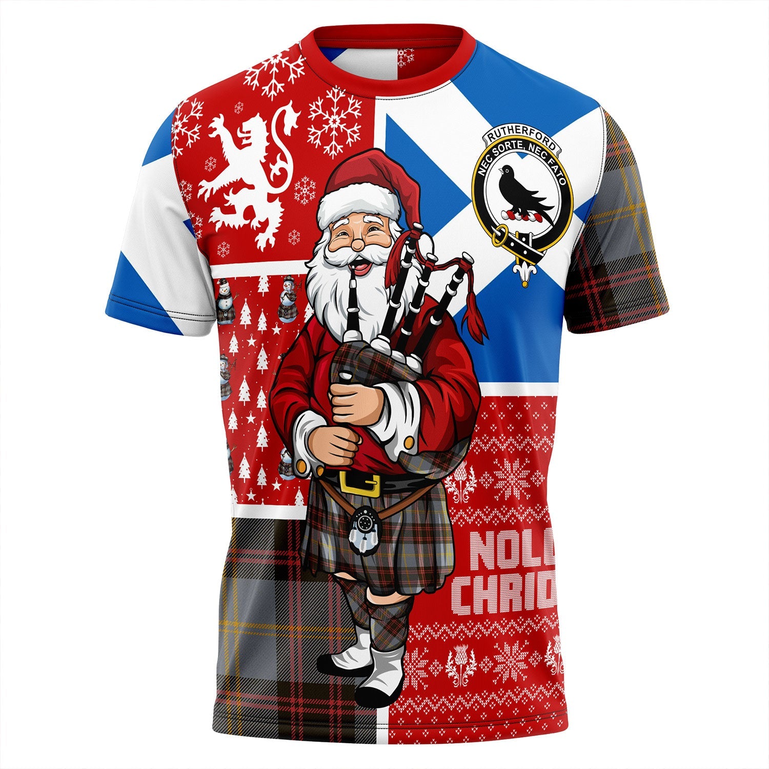Sutherland Weathered Tartan Crest T-shirt - Alba Celtic Style main image 1
