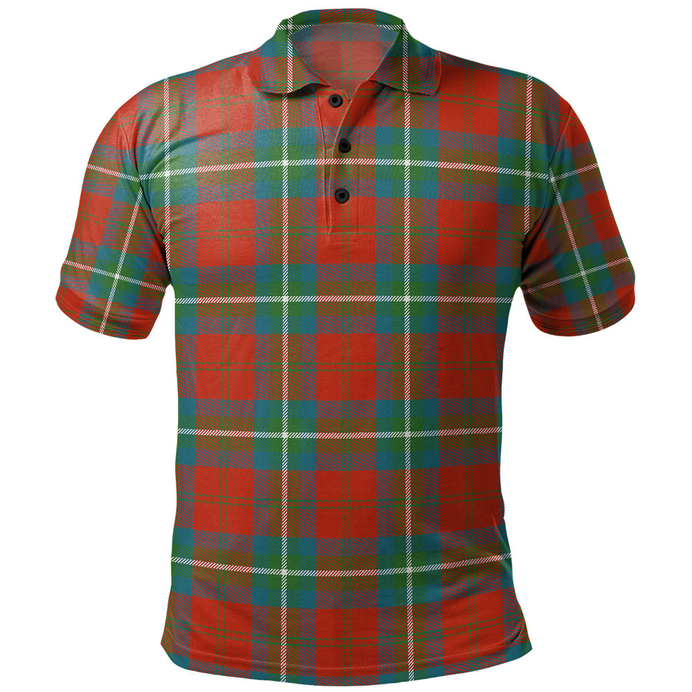 Ruthven Clan Polo Shirt, Scottish Tartan Ruthven Clans Polo Shirt Tree Of Life Style