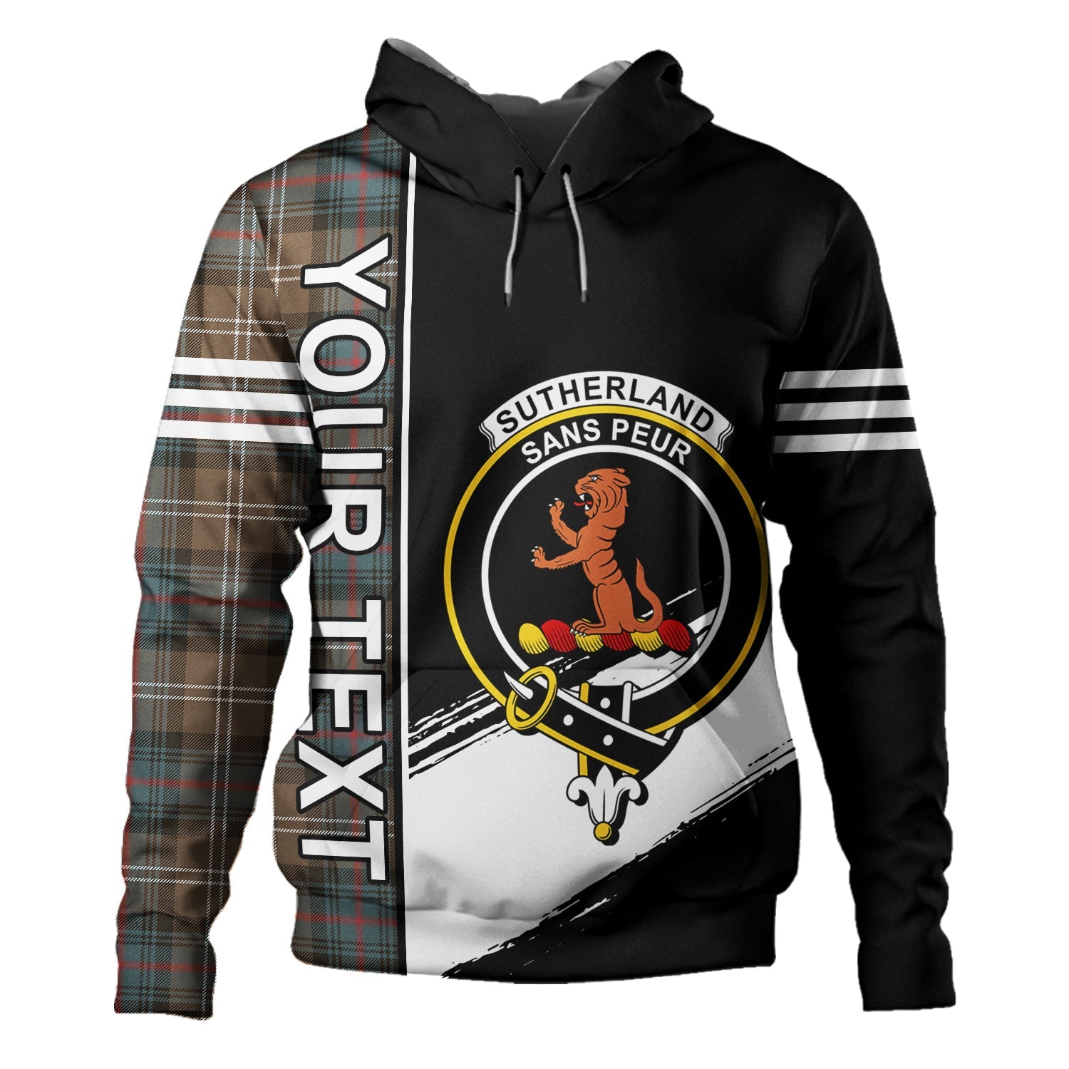 Sutherland II Tartan Crest T-shirt - I'm not yelling style
