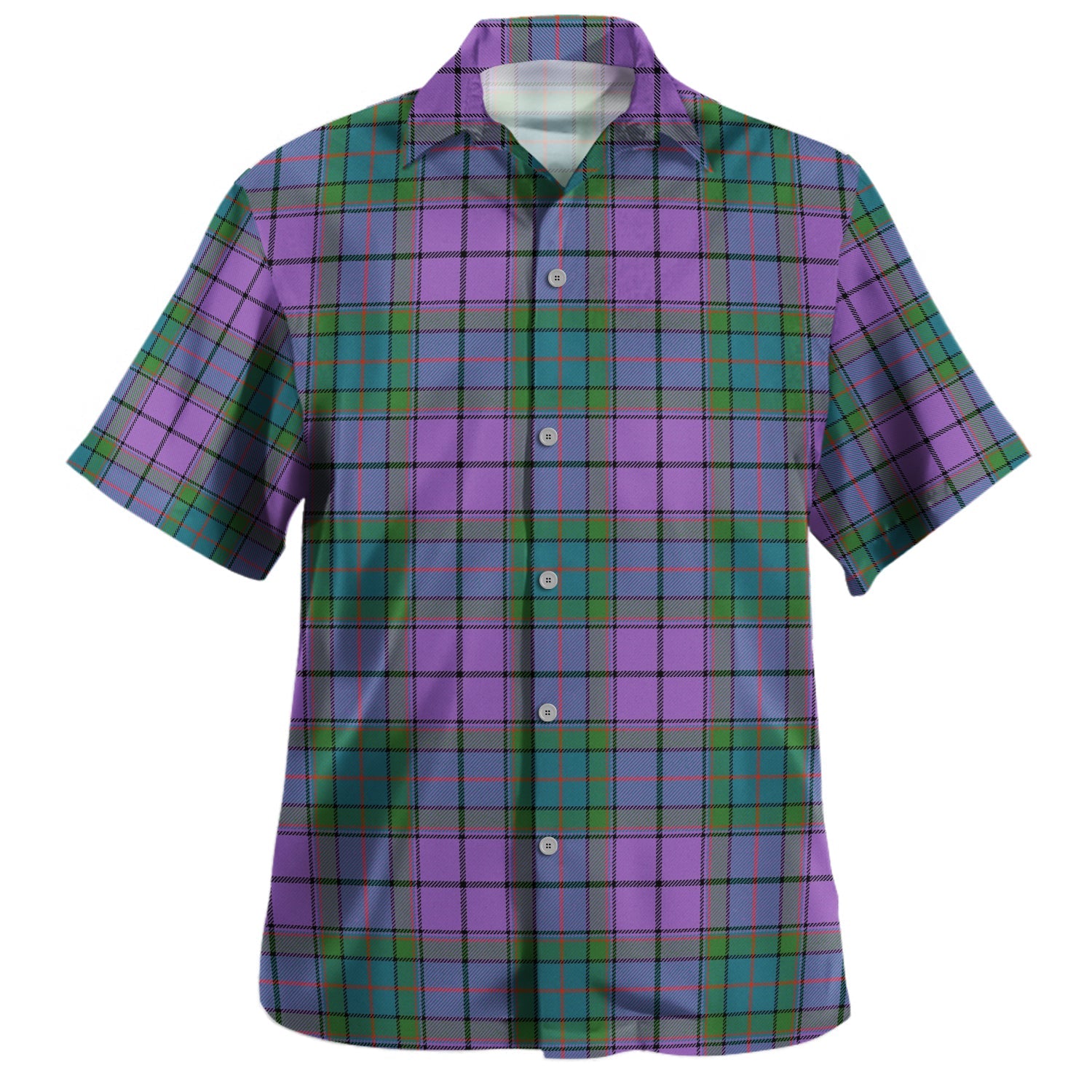 Bannerman Tartan Vintage Leaves Hawaiian Shirt main image 0