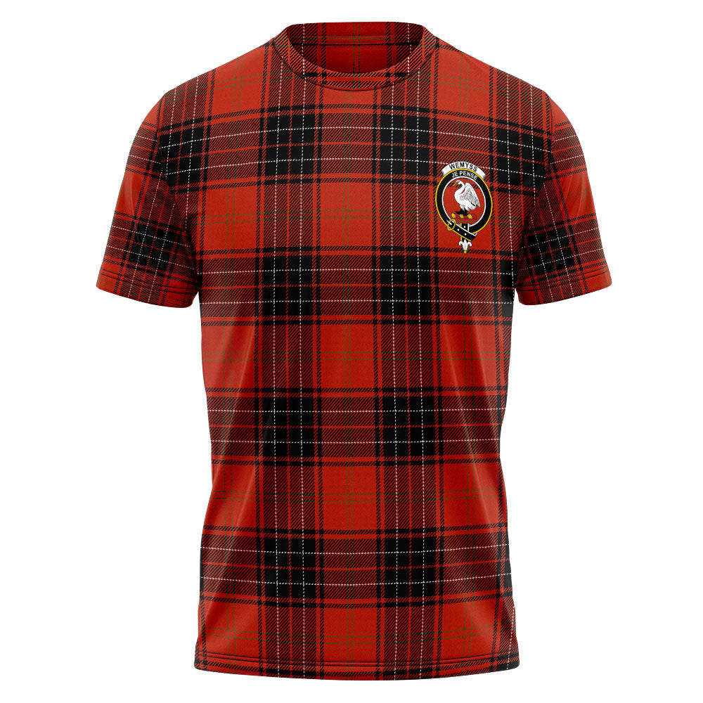 Wemyss Modern Tartan T-shirt - Lion Rampant And Celtic Thistle Style main image 1