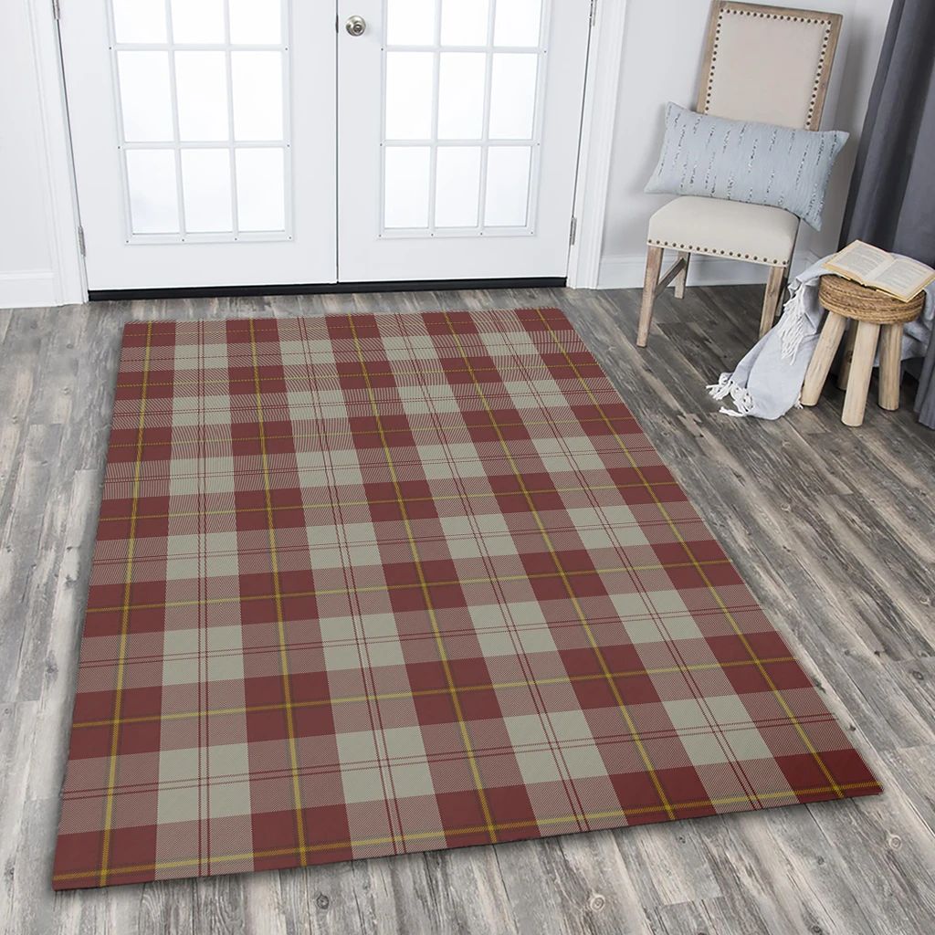 Cunningham Burgundy Dancers Tartan Crest Premium Blanket - Celtic Stag style