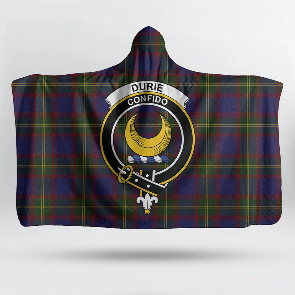 Durie Tartan Crest Black Garden Flag