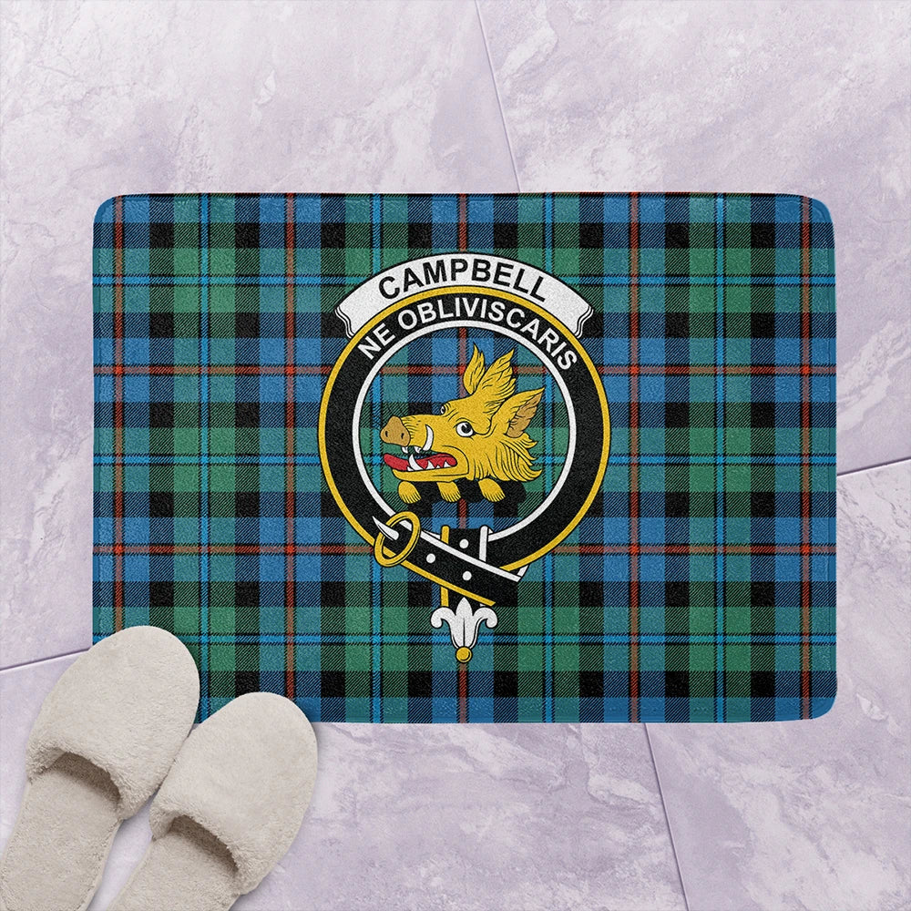 Campbell of Cawdor Modern Tartan Crest Wall Hanging Banner - Wood Pole
