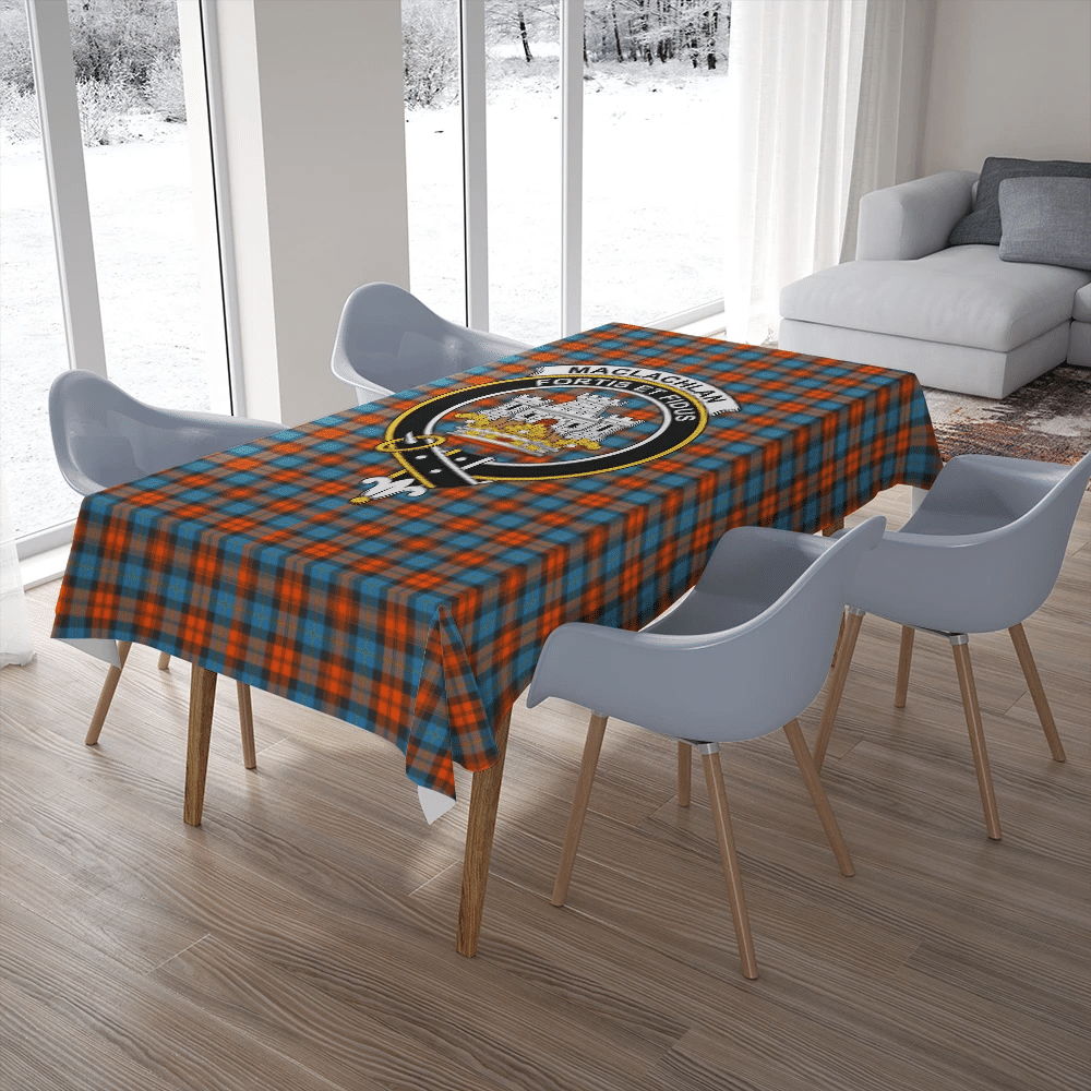 MacLachlan Ancient Tartan Crest Premium Blanket - Celtic Stag style