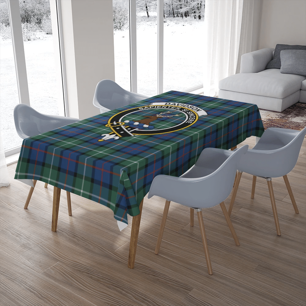 Davidson Tulloch Dress Tartan Crest Premium Blanket - Celtic Stag style