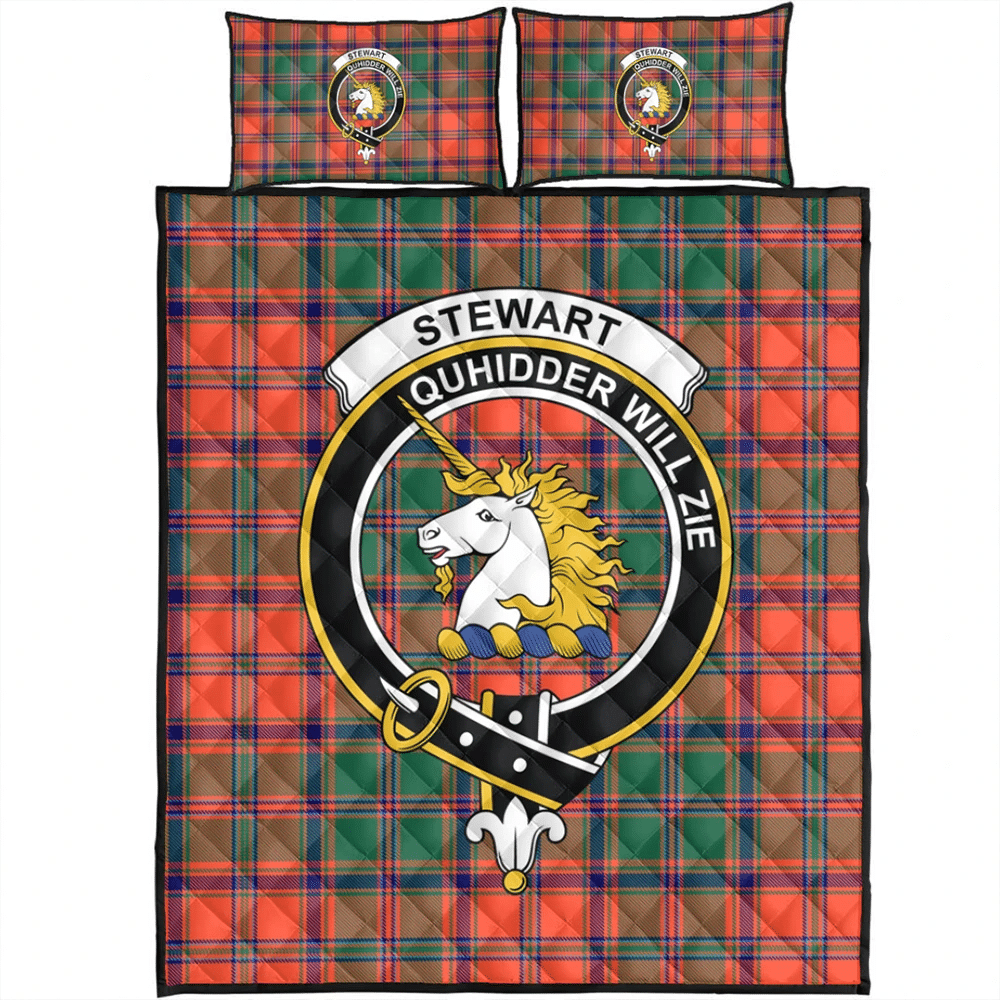 Stewart of Appin Modern Tartan Crest Round Rug main image 1
