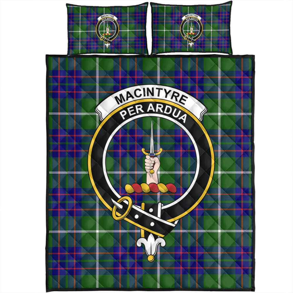 MacIntyre Hunting Ancient Tartan Crest Premium Blanket - Celtic Stag style