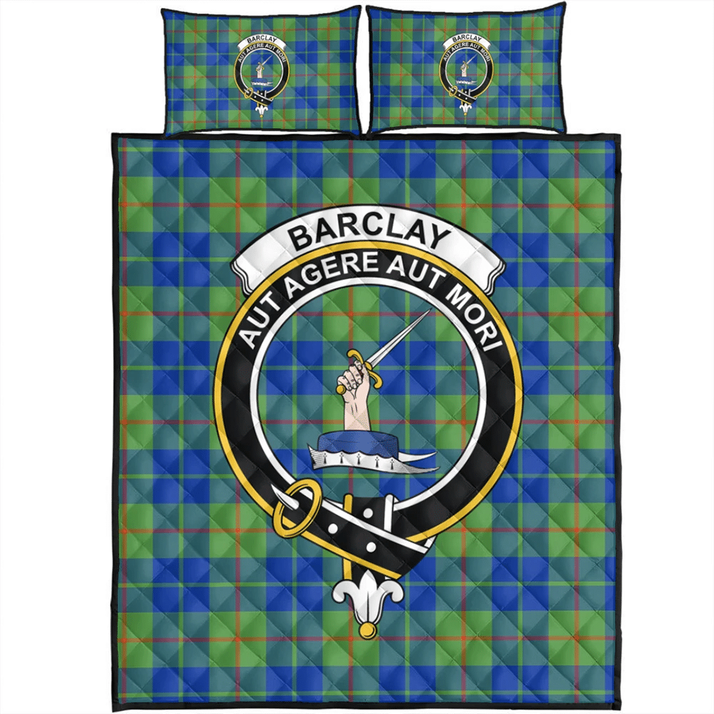 MacAulay Hunting Ancient Tartan Crest Premium Quilt - Celtic Thistle Style