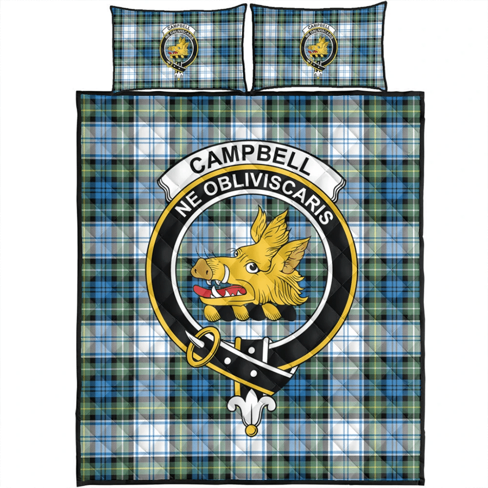 Campbell Dress Tartan Crest Leather Handbag
