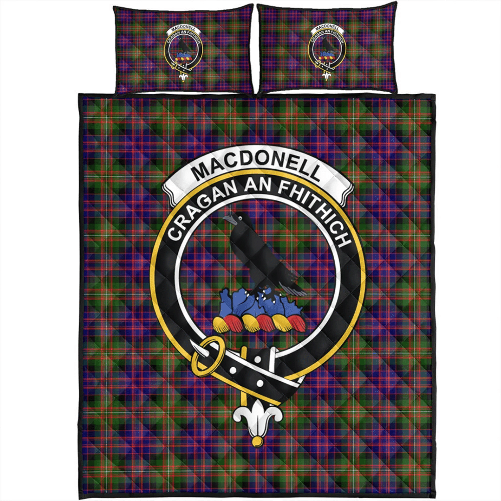 McDonnell of Glengarry Modern Tartan Crest House Flag