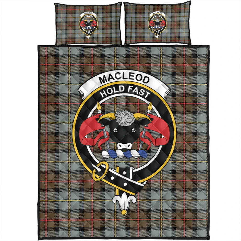 MacLeod of Harris Modern Tartan Crest Blanket Wave Style