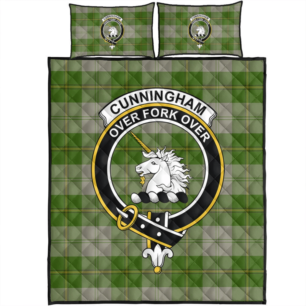 Cunningham Dress Blue Dancers Tartan Crest Wall Hanging Banner main image 1